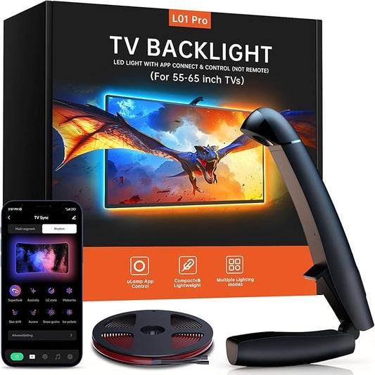 FFJ TV LED Backlight with Sensor, 14.7ft Cuttable RGB Lights That Change with TV by FFJ