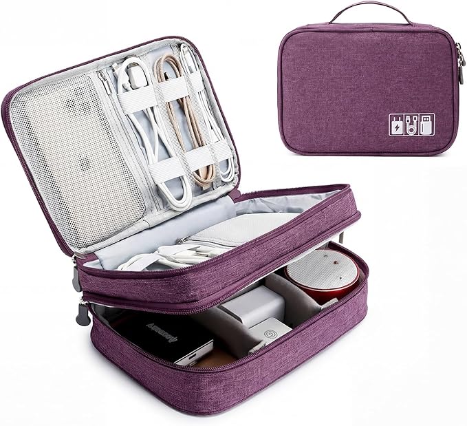 mygreen Electronics Travel Organizer Storage Bag, Double Layer Universal by mygreen