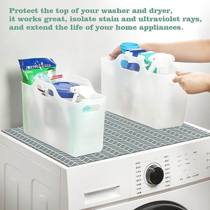 Actvty Washer and Dryer Covers for the Top, 2 Pieces 25.6'' x 23.6'' Washer - Image 3