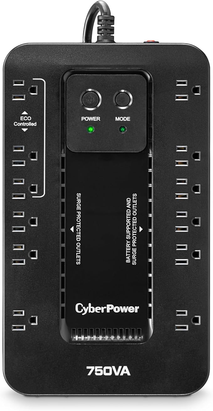 CyberPower EC750G Ecologic Battery Backup & Surge Protector UPS System by CyberPower