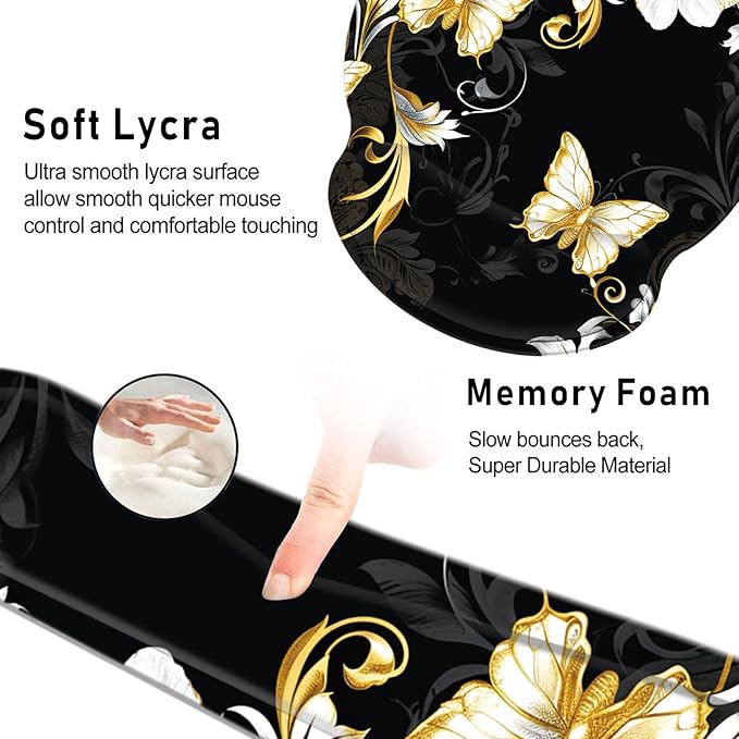 Keyboard Wrist Rest and Mouse Pad Wrist Support Set - Image 4