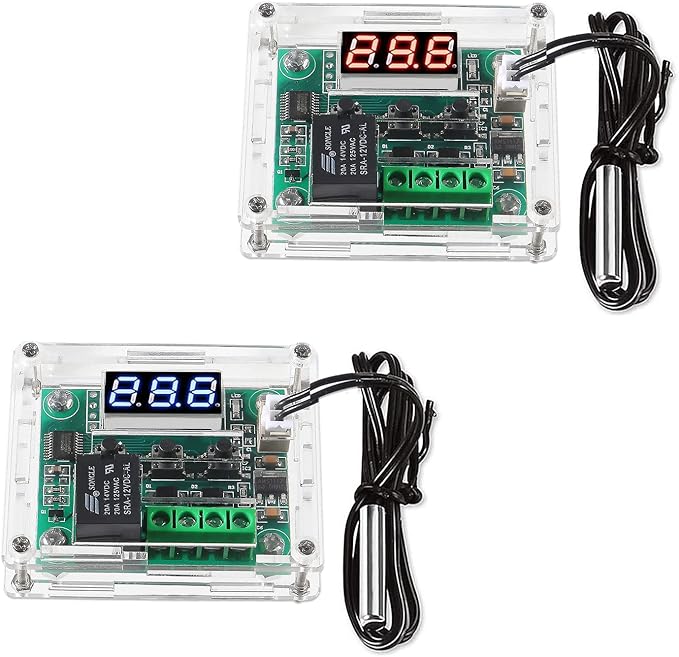 AEDIKO 2pcs W1209 DC 12V Digital Temperature Controller Board Digital Display by AEDIKO