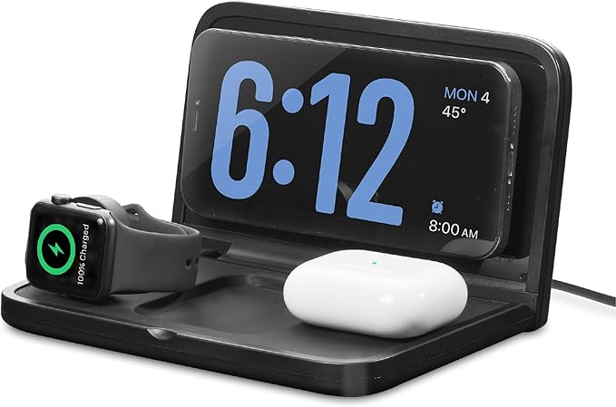 iHome Alarm Clock with Wireless Charging, Digital Alarm Clock by iHome