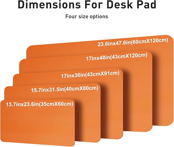 Aothia Faux Leather Desk Mat – Large Mouse Pad, Non-Slip PU Leather Blotter - Image 5