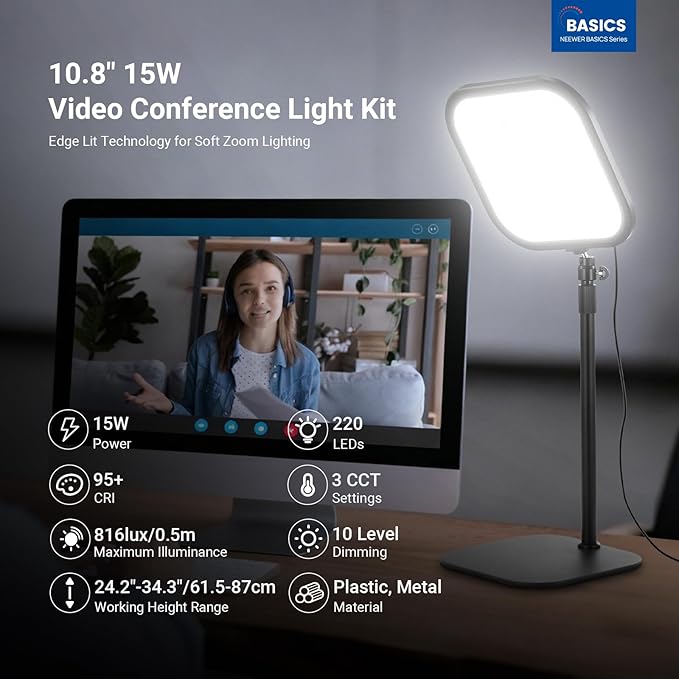 NEEWER Basics 2 Pack 10.8" Video Conference Lighting - Image 2