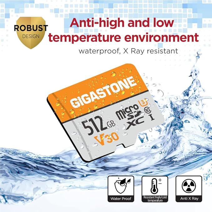 GIGASTONE 512GB Micro SD Card, for Surveillance, Security Camera, Action Camera - Image 6