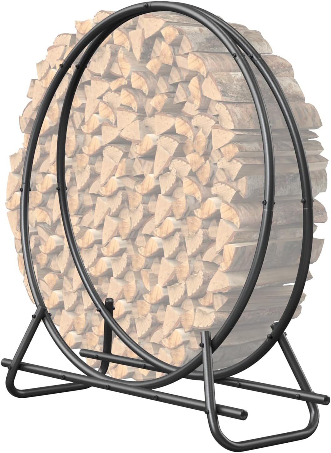 48 in firewood circle rack-metal pipe ring firewood, main product view