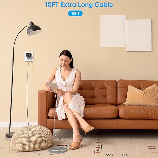 Extra Long 10Foot 45W Samsung USB C Fast Charger Block Dual Port PD Power - Image 7