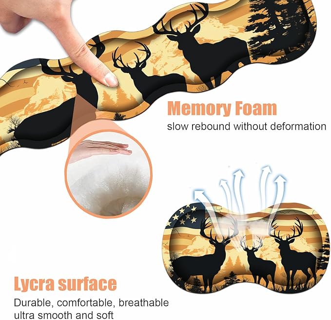 Ergonomic Keyboard Wrist Rest & Mouse Pad Wrist Rest Set, Large XXL Gaming Desk - Image 6
