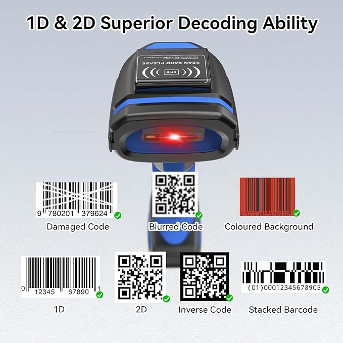 Alacrity Wireless Charging 1D 2D Barcode Scanner, UHF RFID Tags Reader - Image 4