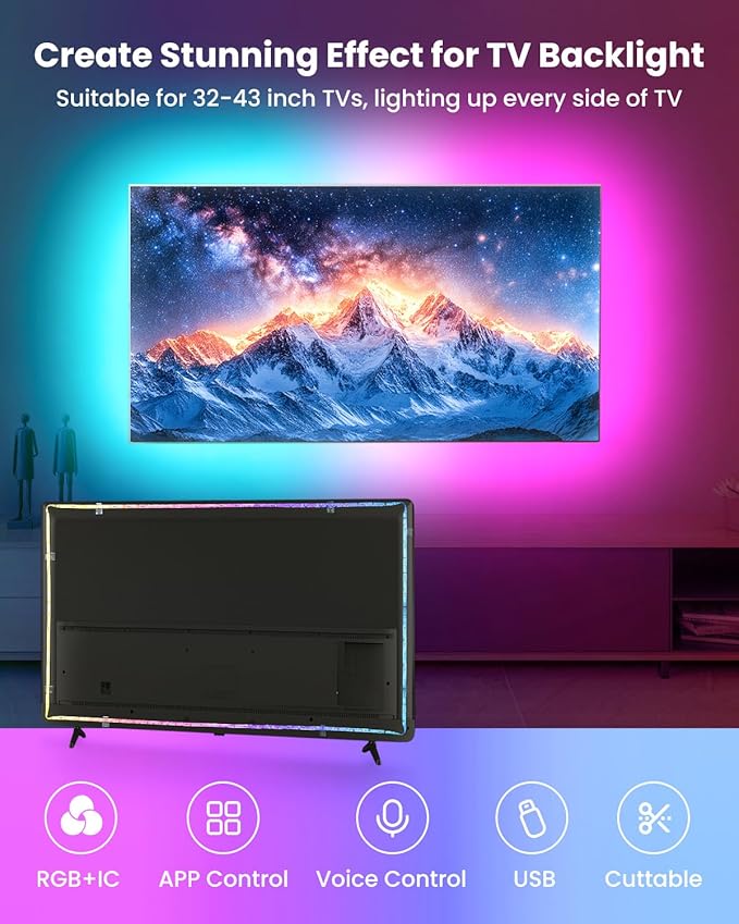 26.25ft RGB+IC LED Strip Lights - Image 2