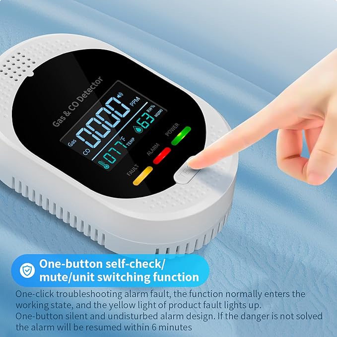 4PCS 4-in-1 Carbon Monoxide & Natural Gas Detectors - Image 7
