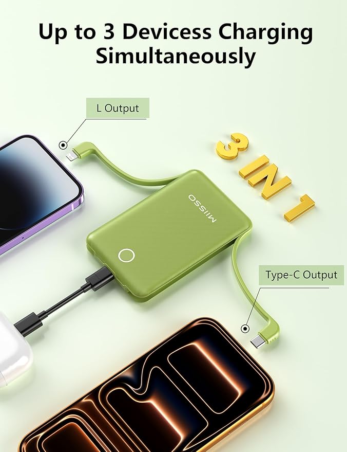 miisso 10000mAh Mini Portable Charger - Image 3