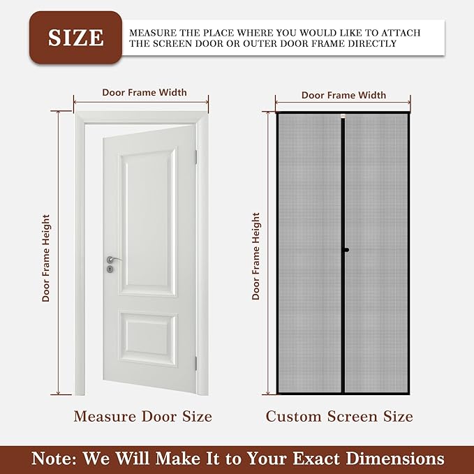Yotache Custom Magnetic Screen Door, Anti-Tearing Reinforced Screens - Image 3