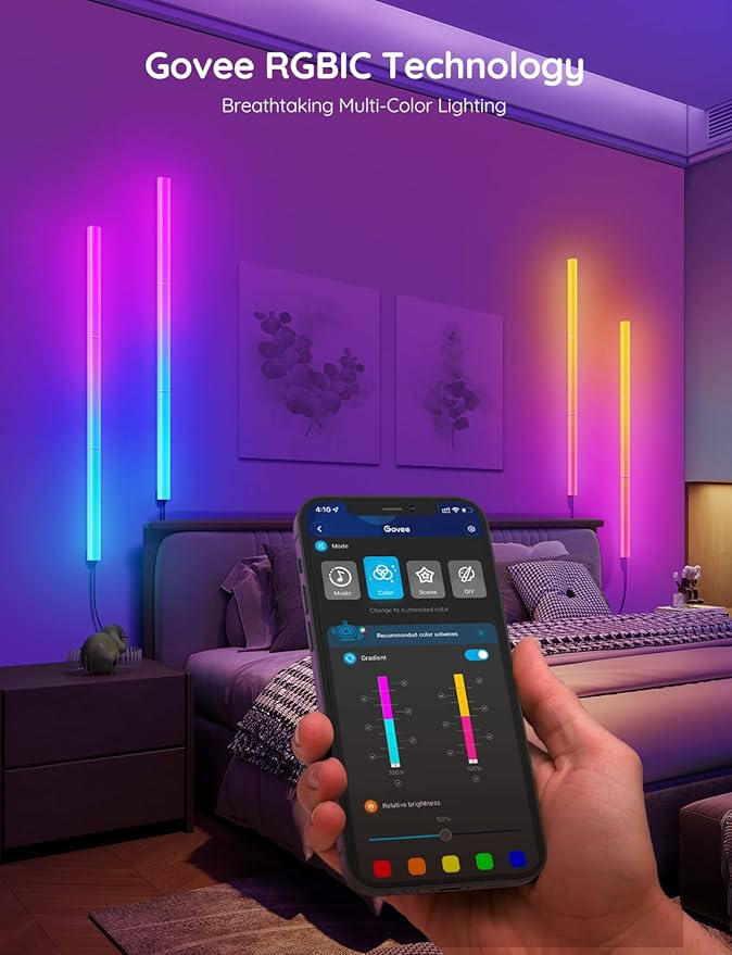 Govee Glide Wall Lights, RGBIC LED Light, Smart Gaming Light Compatible - Image 6