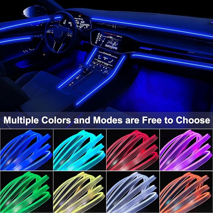 Interior Car LED Strip Lights APP Control, 5 in 1 RGB 16 Million Colors Ambient - Image 2