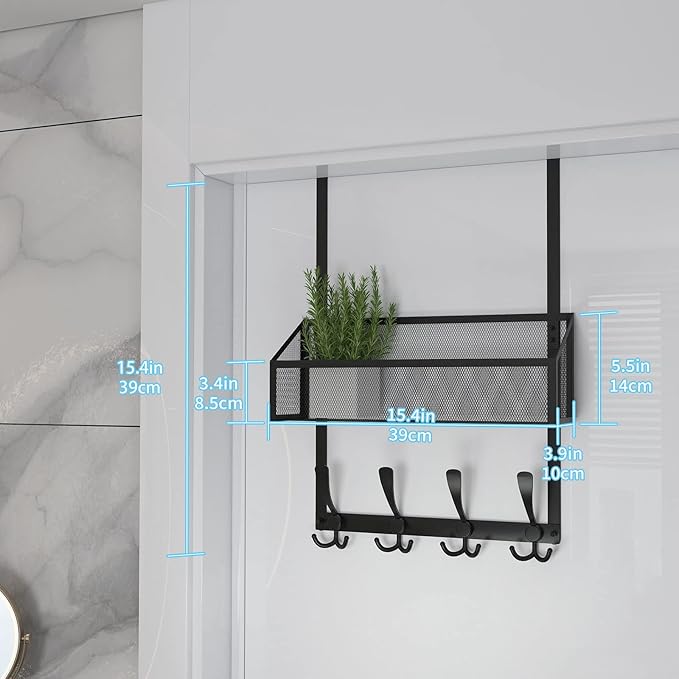 Kaiferty Over The Door Hooks Organizer, Coat Rack Over The Door Storage Hanger - Image 6