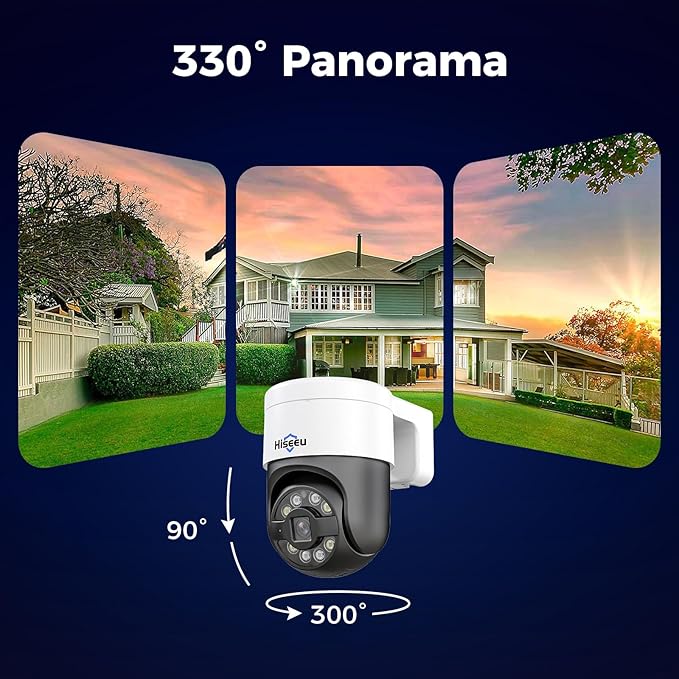 Hiseeu 6MP PoE PTZ Camera System, NVR Security Camera System w/2Pcs 5MP Wired - Image 3