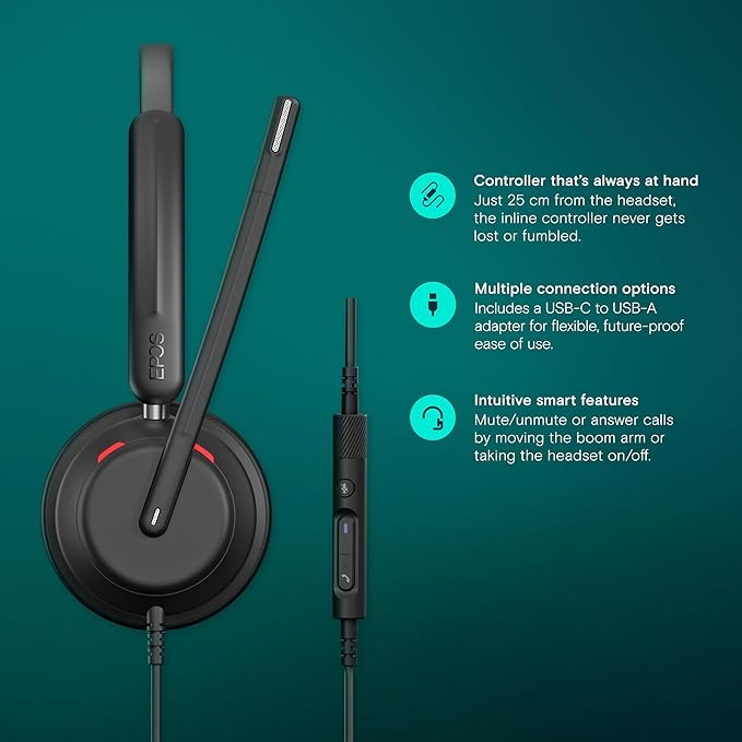 EPOS Impact 730T Mono Wired USB C and USB A Headset - Image 3