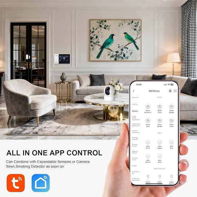 PGST WiFi Alarm System with 5MP HD Security Camera, Wireless Home Security - Image 4