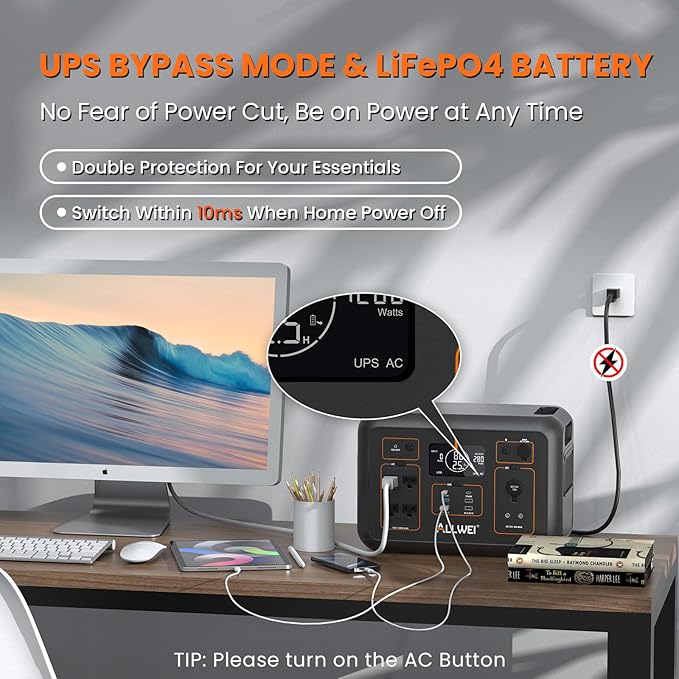 ALLWEI LiFePO4 Portable Power Station 1200W - Image 6