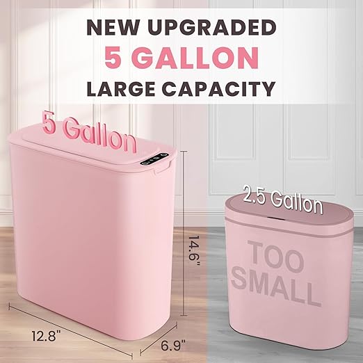 Cesun Motion Sensor Trash Can, 5 Gallon Automatic Bathroom Garbage Can - Image 2