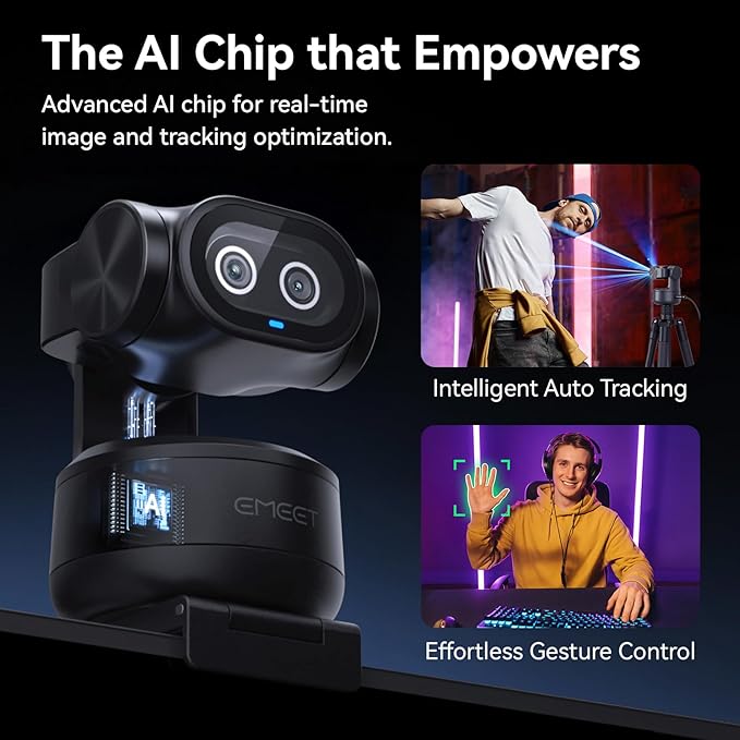 EMEET PIXY Dual-Camera AI-Powered PTZ Camera 4K, AI Tracking, PDAF&AI Autofocus - Image 3
