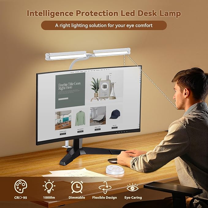 Pzloz Led Desk Lamp with Clamp: Architect Desk Lamp - Image 3