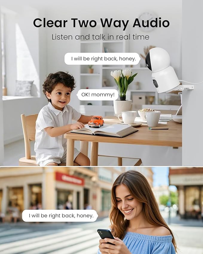 Anlapus 2 x A51D 4MP Dual Lens Indoor Security Camera, Motion Detect, Auto Track - Image 5