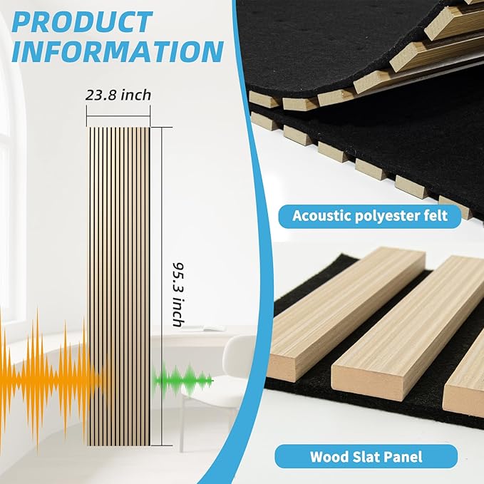 Art3d 1-Pack Acoustic Wood Slat Wall Panel - Image 7