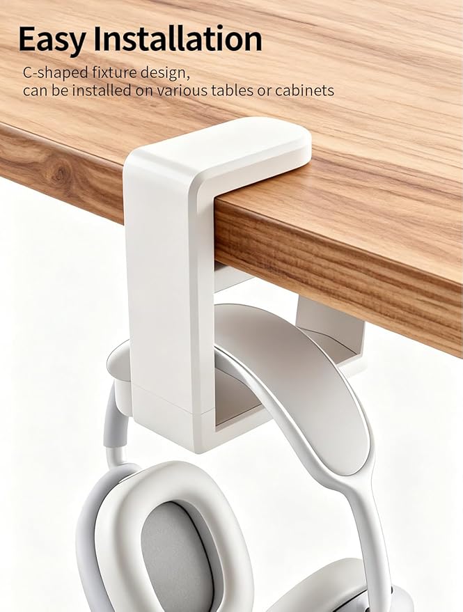 STEARBOR Headphone Hook，Under Desk Headphone Holder - Image 2