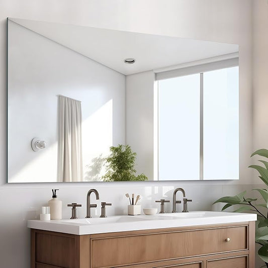 CILIBER Frameless Mirror, 60x36 Large Bathroom Mirrors by CILIBER