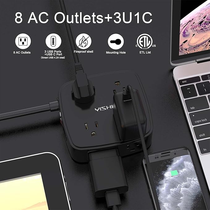 6 Ft Surge Protector Power Strip - Image 2