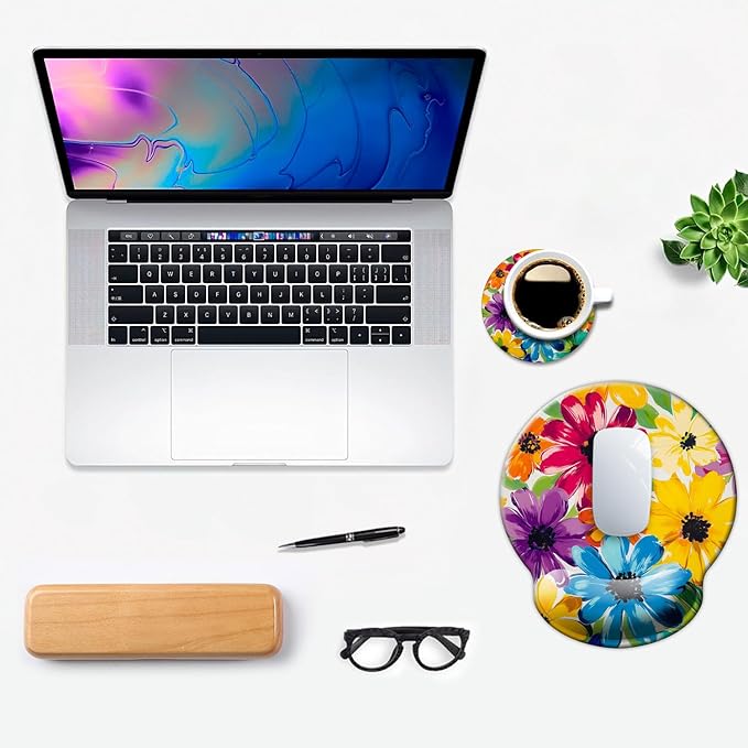 Ergonomic Mouse Pad with Wrist Support, Mouse Pad with Wrist Rest and Coaster - Image 7