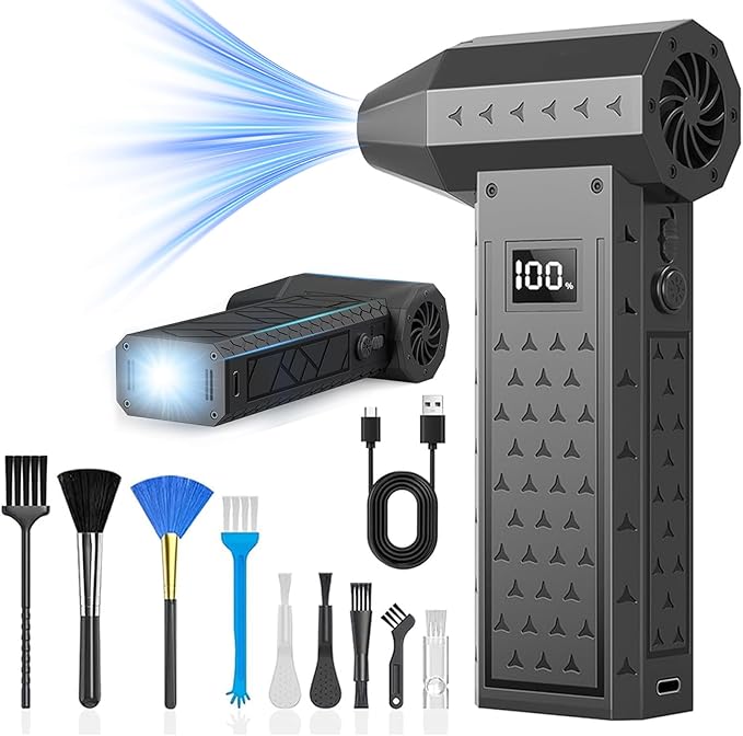Earglow Compressed Air Duster, 180000RPM Mini Electric Dust Blower, by Unknown