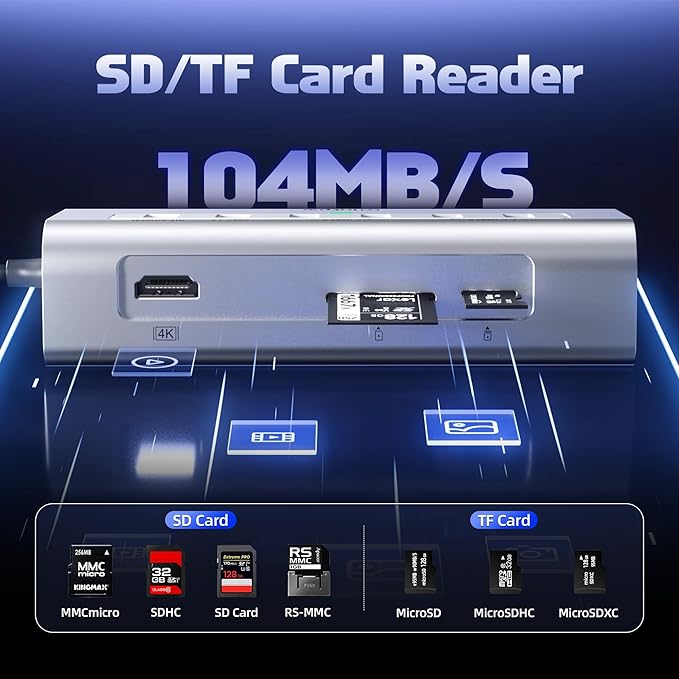 intpw P9 PRO USB C Hub 10Gbps, 9-in-1 USB C Docking Station - Image 7
