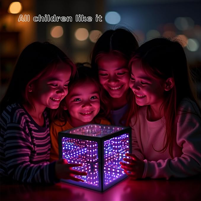 Heepulor Infinity Hyper Cube LED Table Lamp, Color-Changing Music-Sync - Image 4