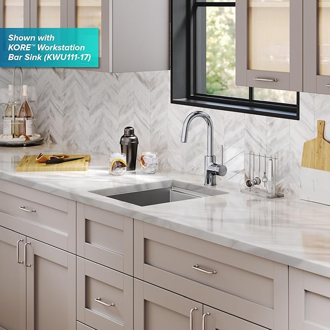 KRAUS Oletto Single Handle Kitchen Bar Faucet in Chrome Finish, KPF-2600CH - Image 9