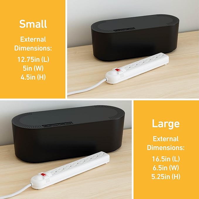 D-Line Cable Management Box, Power Strip Holder, Floor Outlet Hiders, Desk Cord - Image 4