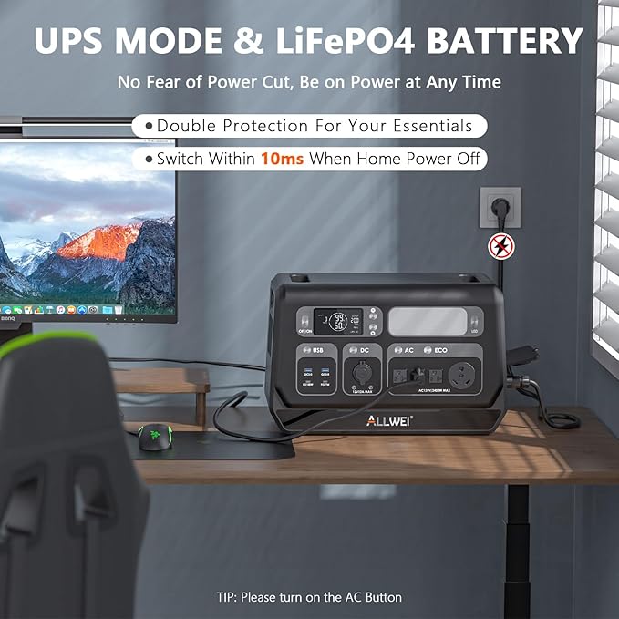 ALLWEI LiFePO4 Solar Generator 2400W - Image 2