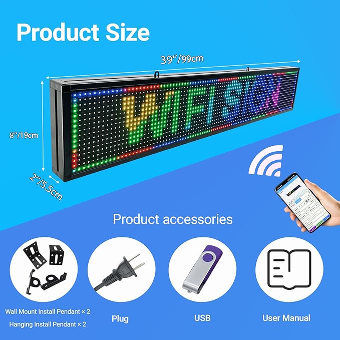 P10 Srolling LED Sign Programmable Outdoor IP65 Waterproof Led Signs, WiFi - Image 6