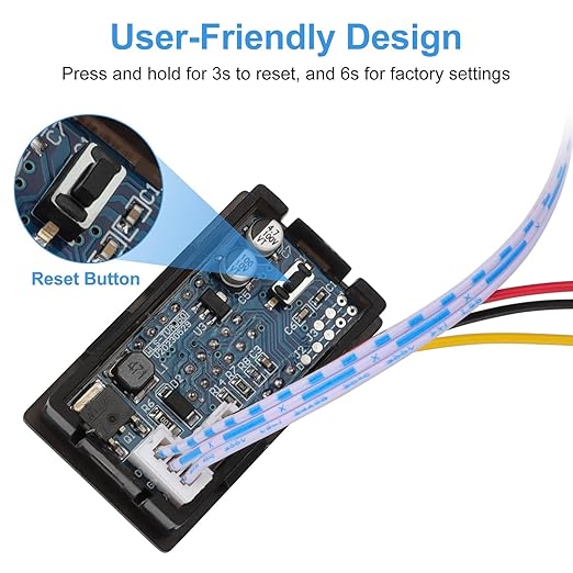Linkstyle DC 5V-100V & 100A Digital Amp Voltage Meter, Dual Display Current - Image 5