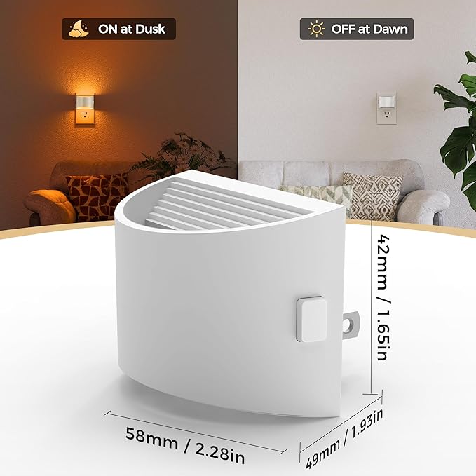 DORESshop LED Night Light, 3 Level Brightness Adjustable Plug in Night Light - Image 7