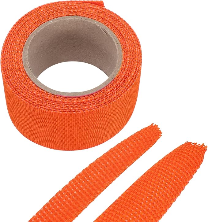 MECCANIXITY Braided Cable Sleeves Heat Shrinkable Fabric Sleeving, 1 1/4" 10ft by MECCANIXITY