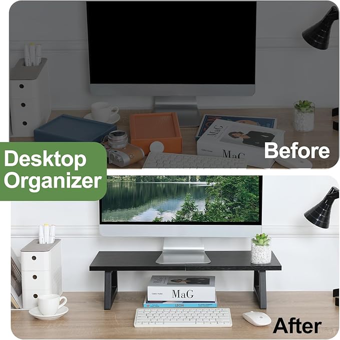 TEAMIX 24 inch Monitor Stand Riser, Printer Stand Riser - Image 6