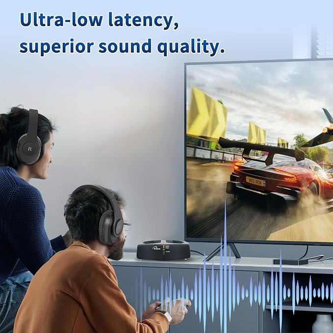 WallarGe Wireless Headphones for TV Watching, Easy Setup and Comfortable - Image 2
