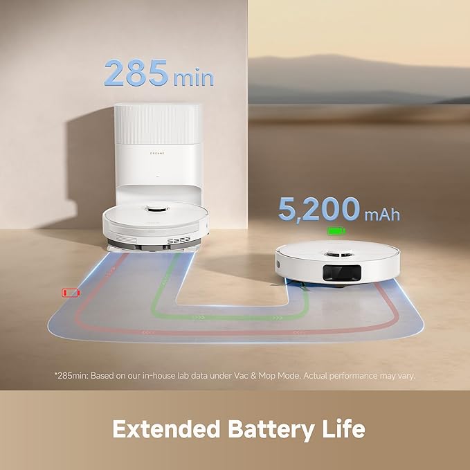DREAME D20 Plus Robot Vacuum and Mop, 000Pa Suction, Self-Emptying - Image 4