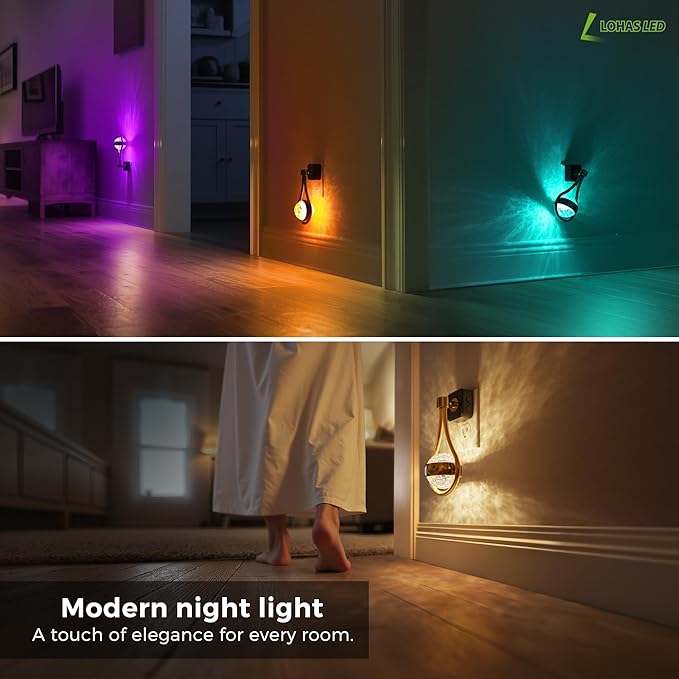 L LOHAS LED Night Lights Plug Into Wall: Star Projector RGB Night Light - Image 6