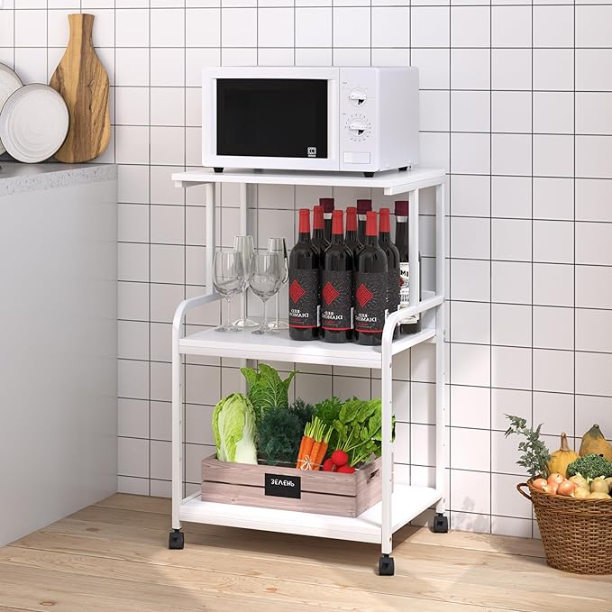 Arbuxzuy Printer Stand with Storage Shelf, 3 Tier Printer Cart with Wheels - Image 6