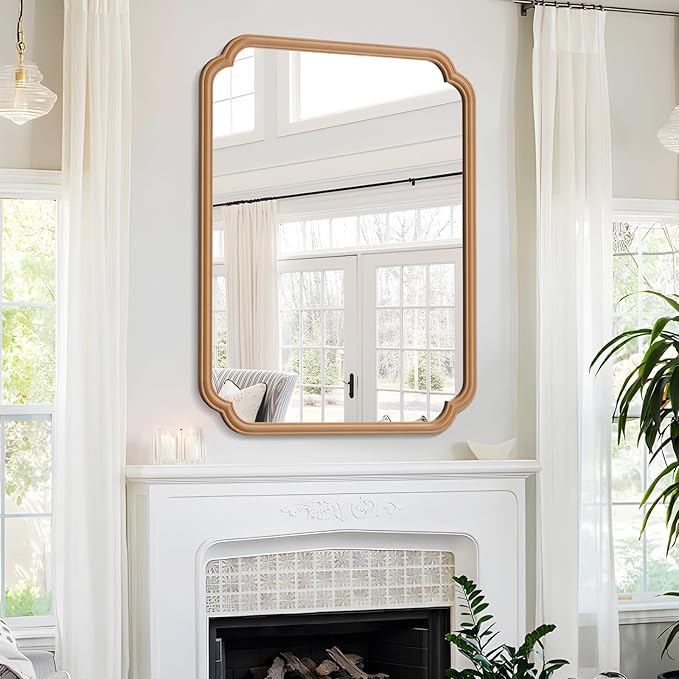 Wood Bathroom Mirror for Over Sink - Image 4